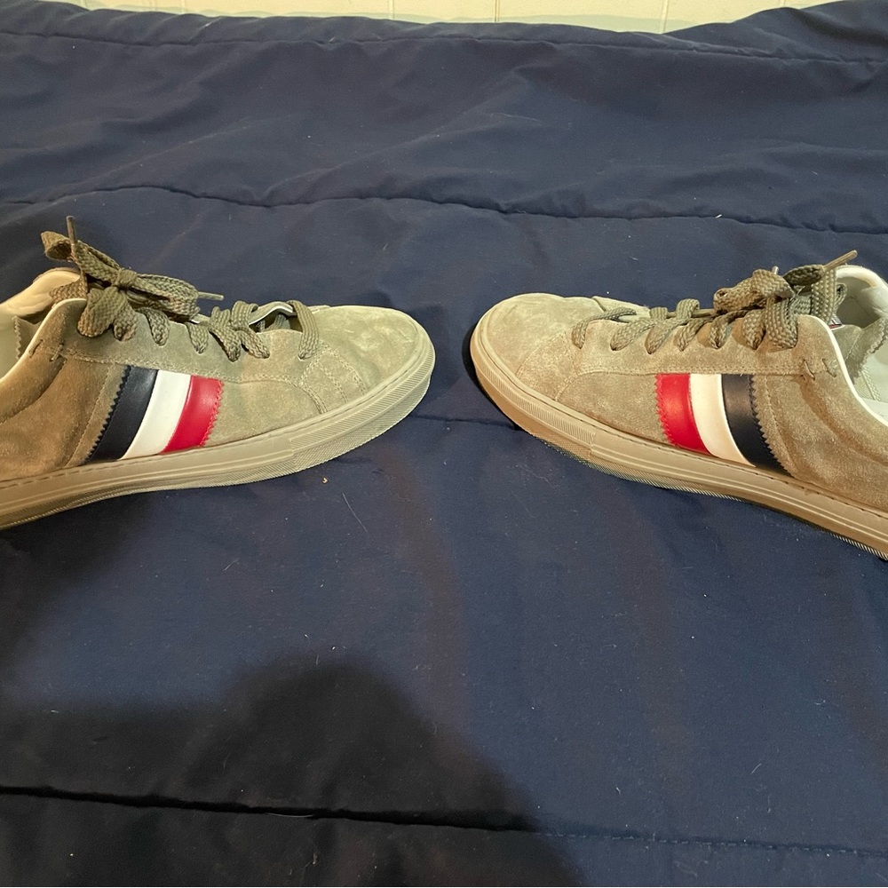 Moncler New Monaco Tricolour Band Suede Cupsole Sneaker - Picture 4 of 6
